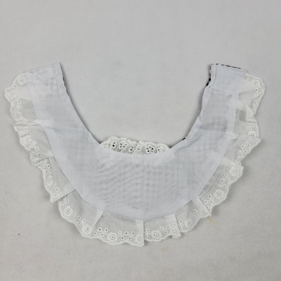 NWT tiny cat / dog scarf collar gingham with pearl and black bow - Picture 2 of 5